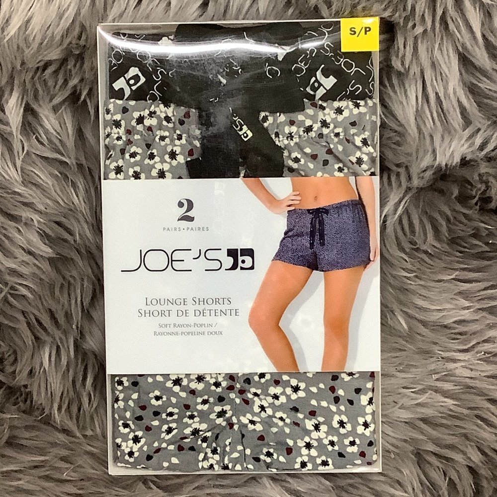 Joe's | Women's Lounge Shorts | 2 Pack | Grey & Black | Sleepwear |Various Sizes